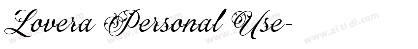 Lovera Personal Use字体转换